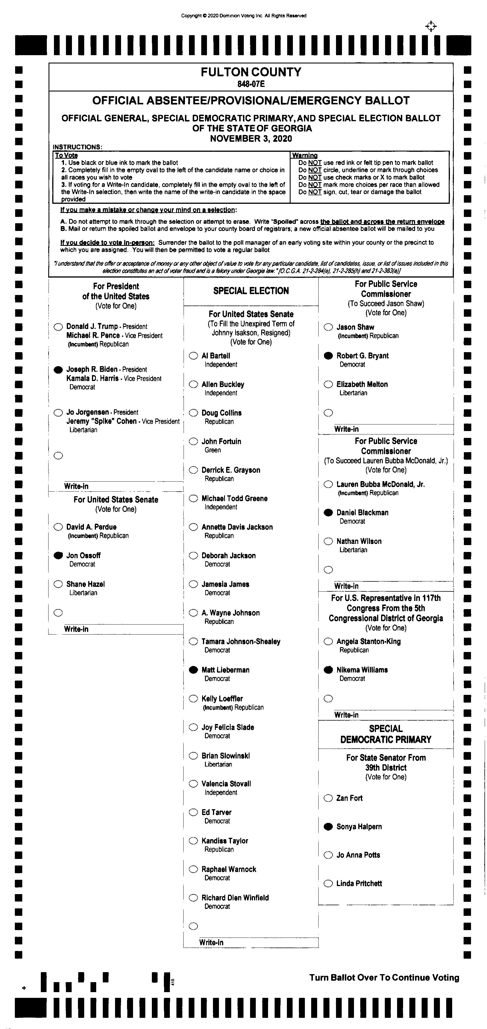 Doubled Ballot